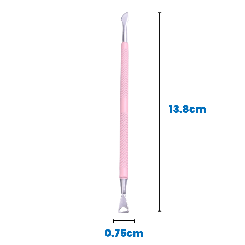 Customized Dual End Stainless Steel Cuticle Pusher - Triangle & Knife Head