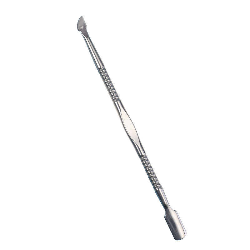 Dual End Stainless Steel Cuticle Pusher - Spoon & Knife