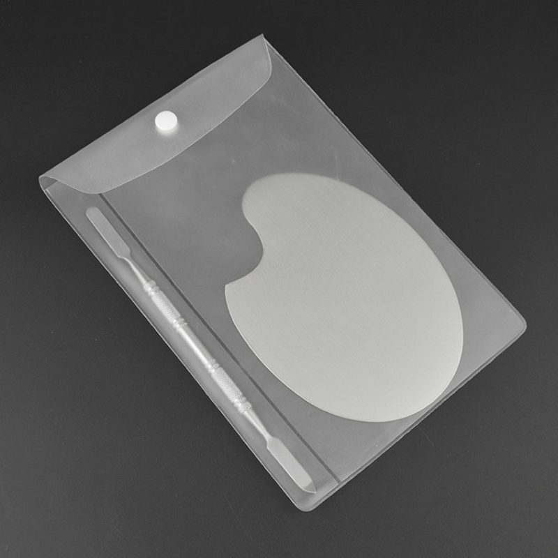 Stainless Steel Makeup Mixing Palette & Spatula Kit