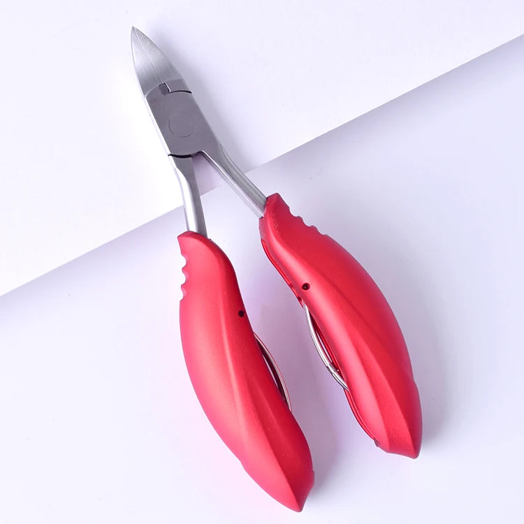 Stainless Steel Toenail Nippers Pointed Straight with Resin Handle