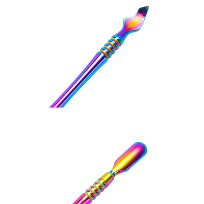 Dual End Stainless Steel Cuticle Pusher - Spoon & V‑shaped Head