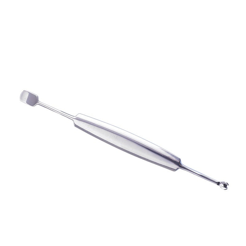 Premium Dual End Stainless Steel Cuticle Pusher - Fork & Scraper Head