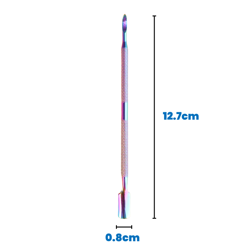 Dual End Stainless Steel Cuticle Pusher - Spoon & Pointed Head