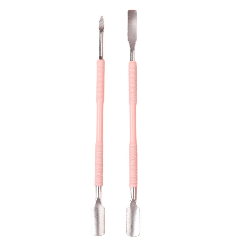 Dual End Stainless Steel Cuticle Pusher Set - Spoon & Various Head