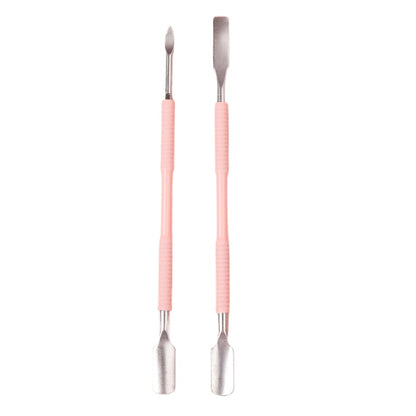 Dual End Stainless Steel Cuticle Pusher Set - Spoon & Various Head