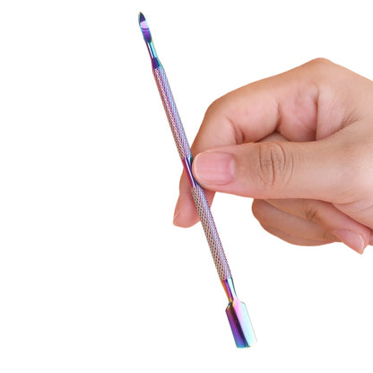 Dual End Stainless Steel Cuticle Pusher - Spoon & Pointed Head