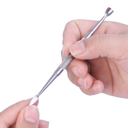 Dual End Stainless Steel Cuticle Pusher - Horseshoe (U-shaped) & Pointed Head