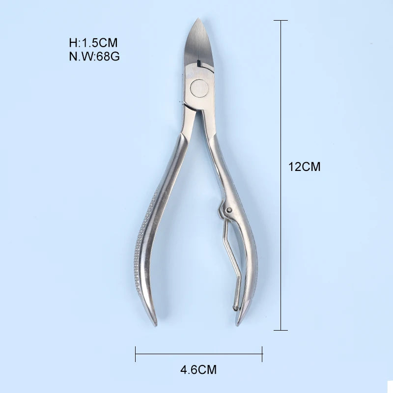 Stainless Steel Nail Nippers / Clippers with Non-slip Handle