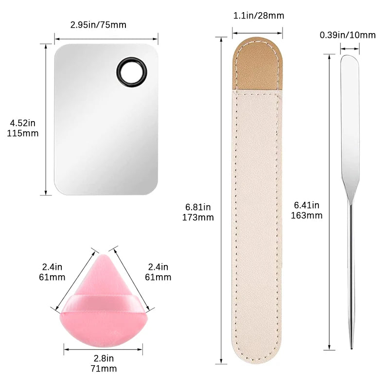 Stainless Steel Makeup Foundation Mixing Spatulas