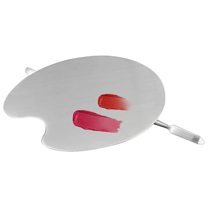 Stainless Steel Makeup Mixing Palette & Spatula Kit