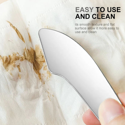 Stainless Steel Spon Shape Makeup Foundation Mixing Spatula