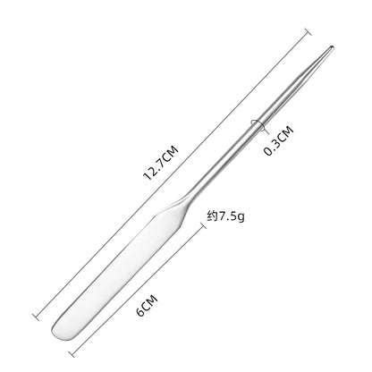 Stainless Steel Makeup Foundation Mixing Spatulas with Easy-Grip Palette