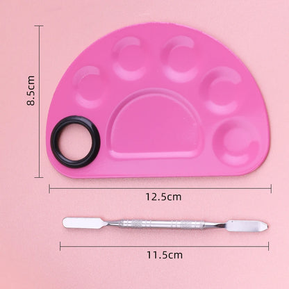 Colourful Makeup Stainless Steel Palette and Spatula Kit