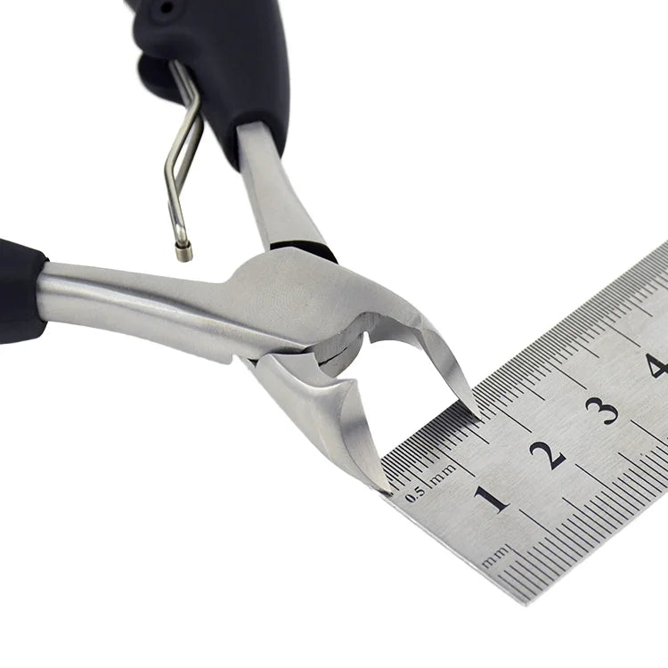 Stainless Steel Toenail Nail Clippers- Full Top Head Cutter with Handle