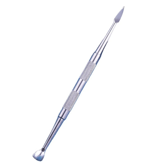 Dual End Stainless Steel Cuticle Pusher - Horseshoe (U-shaped) & Pointed Head