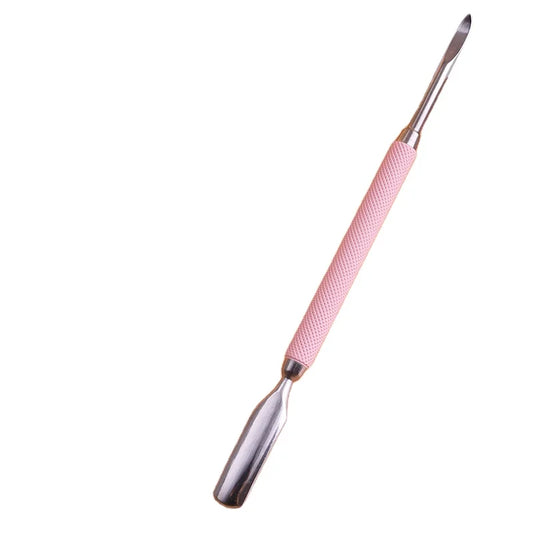 Dual End Stainless Steel Cuticle Pusher - Spoon & Pointed Head