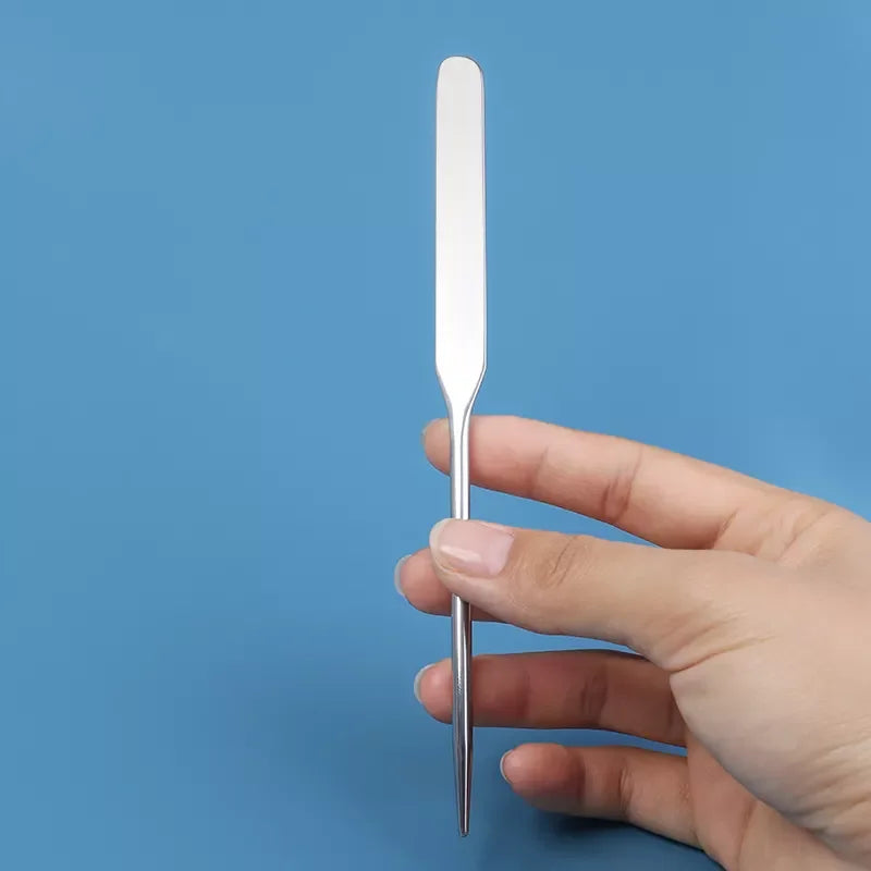 Stainless Steel Makeup Foundation Mixing Spatula with OPP bag