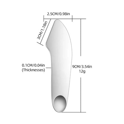 Stainless Steel Spon Shape Makeup Foundation Mixing Spatula
