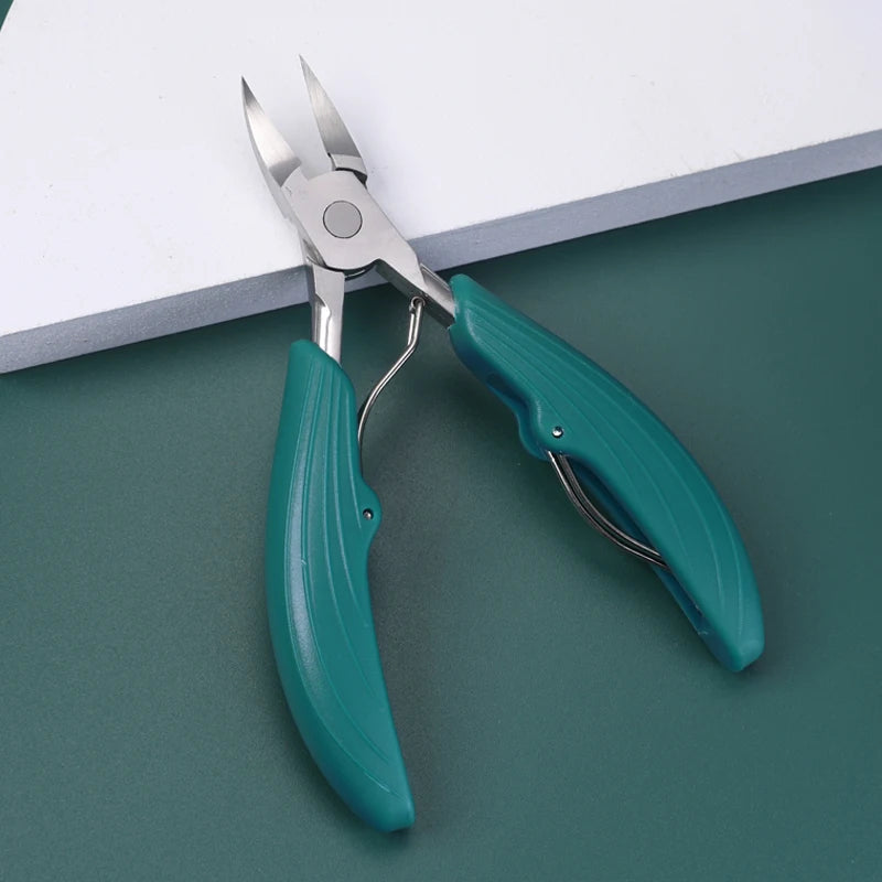 Stainless Steel Toenail Nippers Pointed Straight with Resin Handle