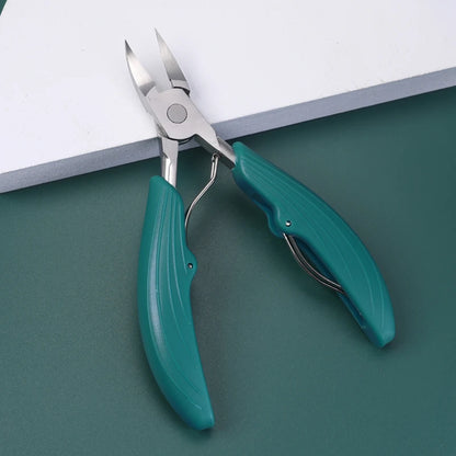 Stainless Steel Toenail Nippers Pointed Straight with Resin Handle