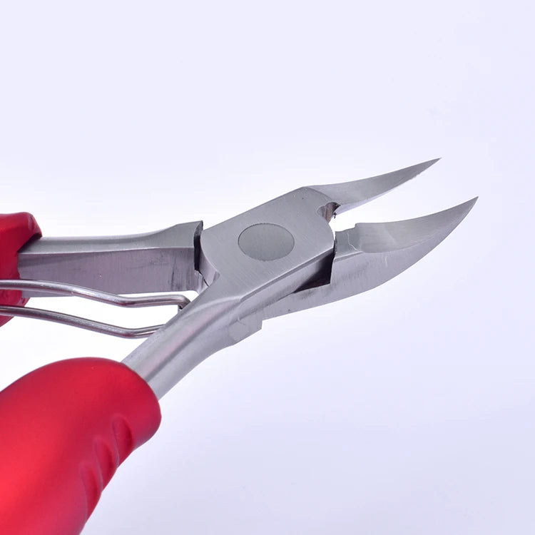 Stainless Steel Toenail Nippers Pointed Straight with Resin Handle