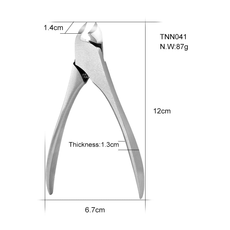 Stainless Steel Toenail Nail Clippers- Half Top Head Cutter