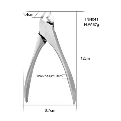 Stainless Steel Toenail Nail Clippers- Half Top Head Cutter