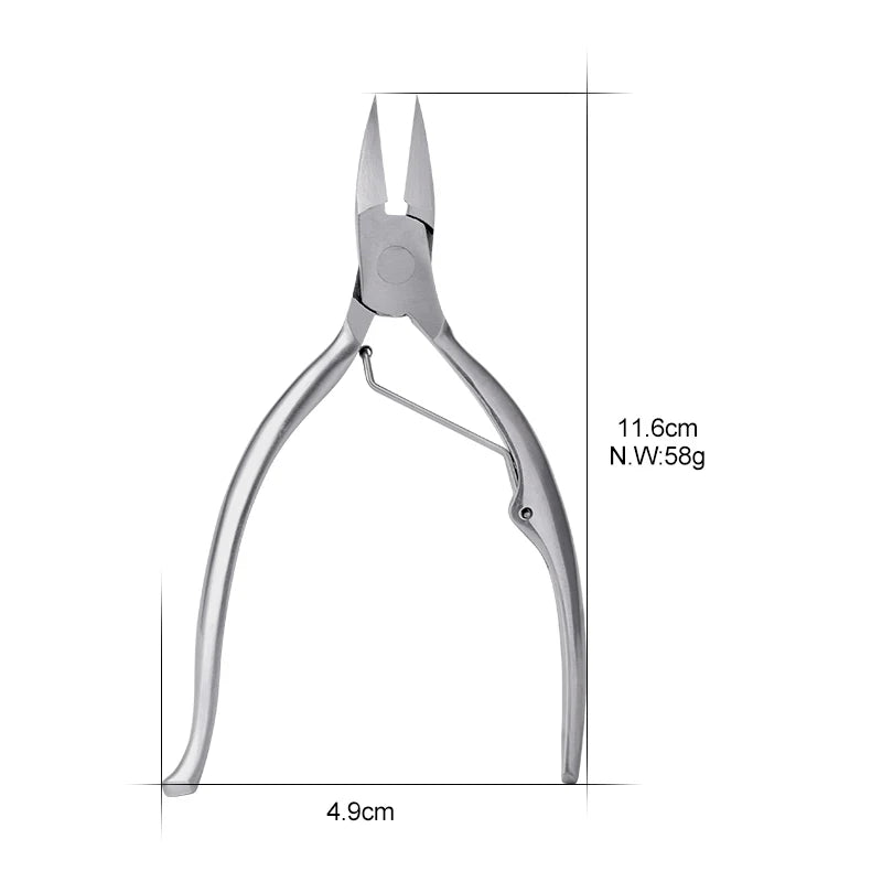 Stainless Steel Toenail Nippers / Clippers Straight Pointed