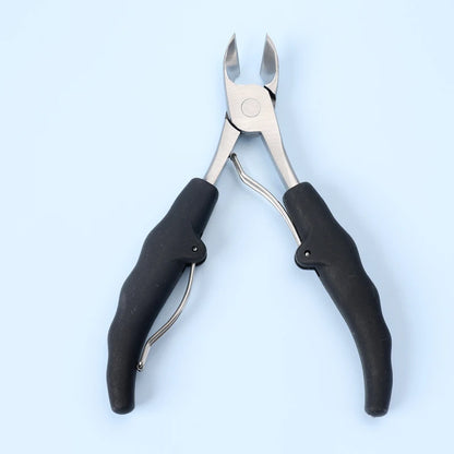 Stainless Steel Toenail Nippers - Full Top Head Cutter with Resin Handle