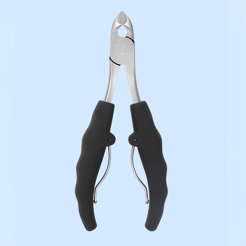 Stainless Steel Toenail Nippers - Full Top Head Cutter with Resin Handle