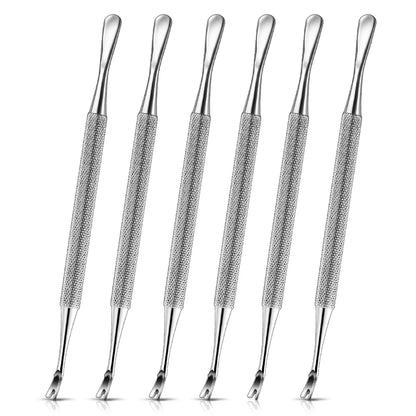 Dual End Stainless Steel Cuticle Pusher - Small Spoon & Fork Head