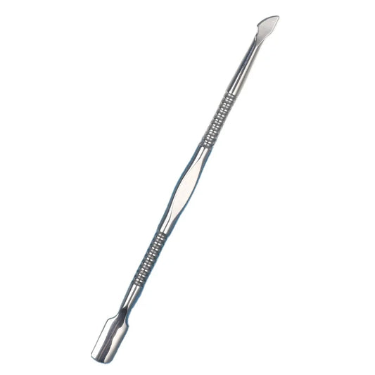 Dual End Stainless Steel Cuticle Pusher - Spoon & Knife