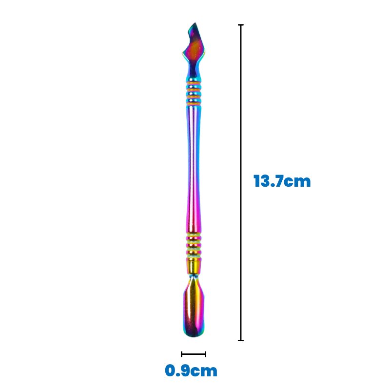 Dual End Stainless Steel Cuticle Pusher - Spoon & V‑shaped Head