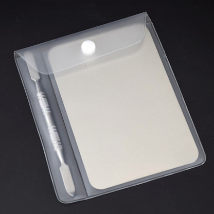 Makeup Stainless Steel Foundation Mixing Palette & Spatula  Kit