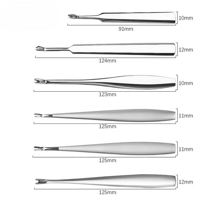 Stainless Steel Fork Head Cuticle Pusher