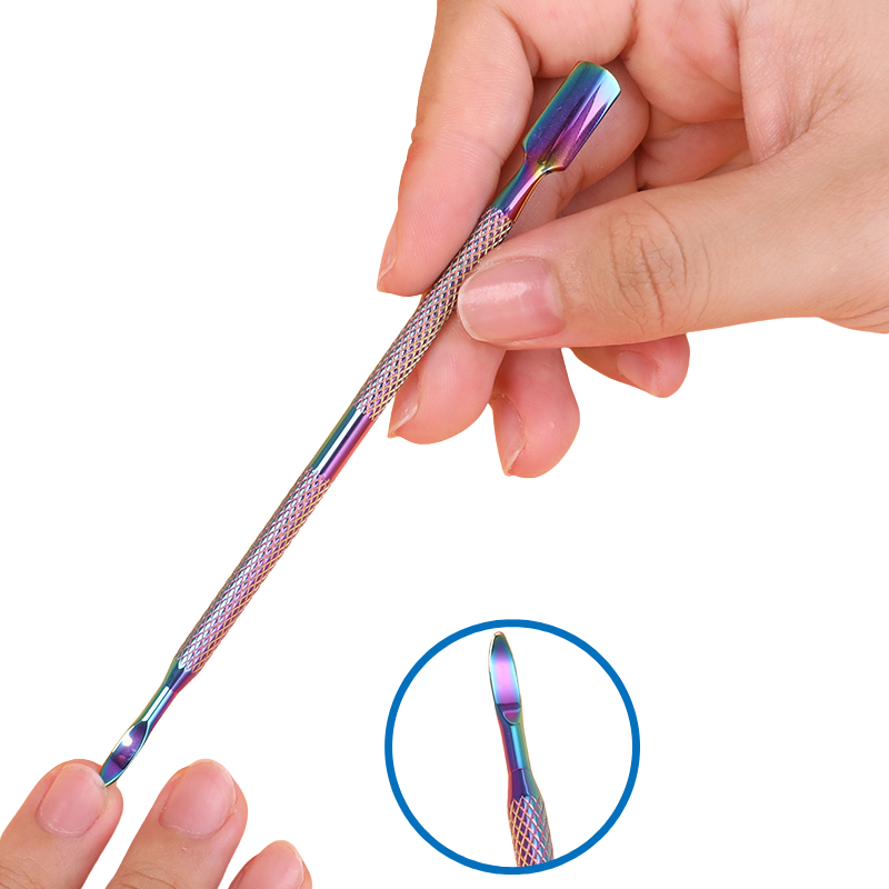 Dual End Stainless Steel Cuticle Pusher - Spoon & Pointed Head