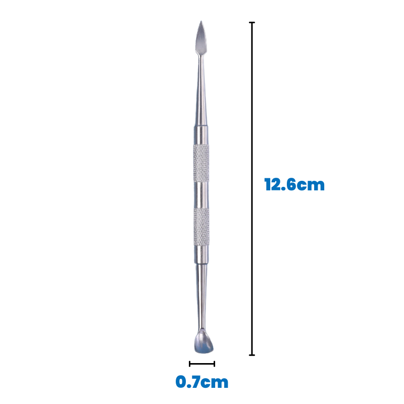 Dual End Stainless Steel Cuticle Pusher - Horseshoe (U-shaped) & Pointed Head