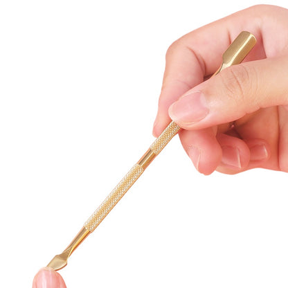 Stainless Steel Spoon & Knife Dual End Cuticle Pusher