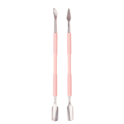 Dual End Stainless Steel Cuticle Pusher Set - Spoon & Various Head